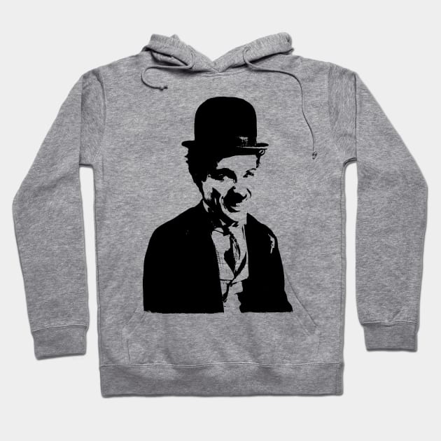 Charlie Chaplin Pop Art Portrait Hoodie by phatvo